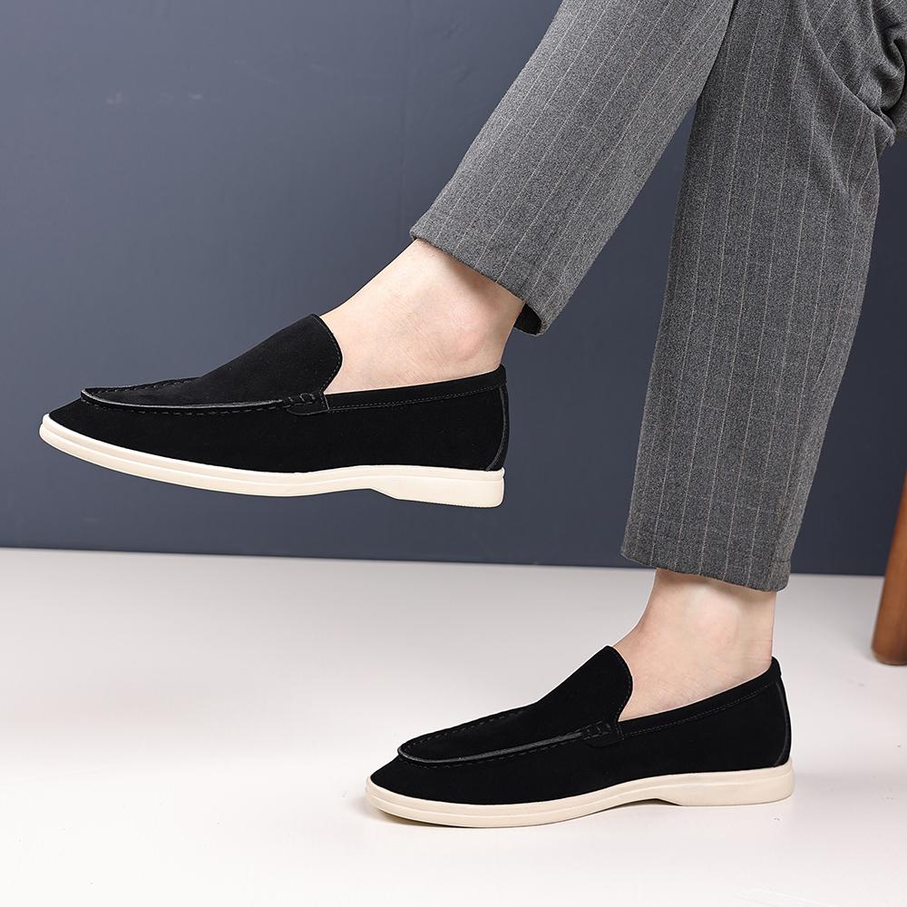 Fashion Luxury Brand Men's Suede Loafers Casual Slip-On Driving Shoes All-match Comfortable Flat for Men Breathable Male Walking Shoes