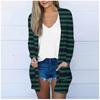 Women's Fashion Loose Casual Long Sleeve Printed Mid-Length Cardigan Jacket Top