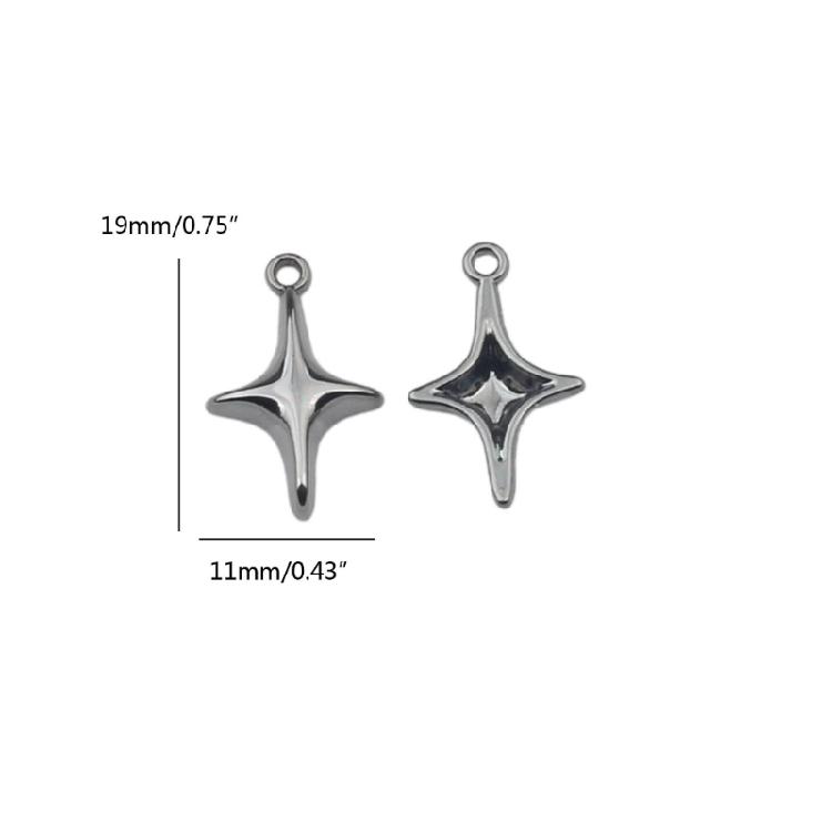 10xNecklace Making Awn Star Bead for DIY Necklace Jewelry Making Bead with Hole