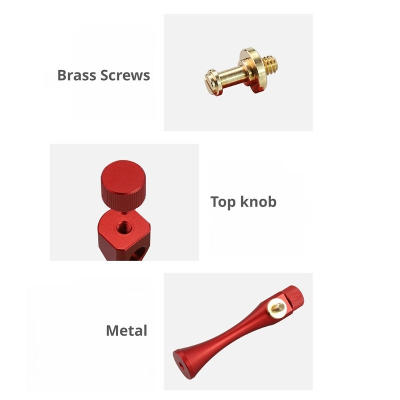 Metal Stand-Mounting Assembly for Field Glasses with a Knurled Top Knob and Screw Connection for Outdoor Observation and Stadium Viewing