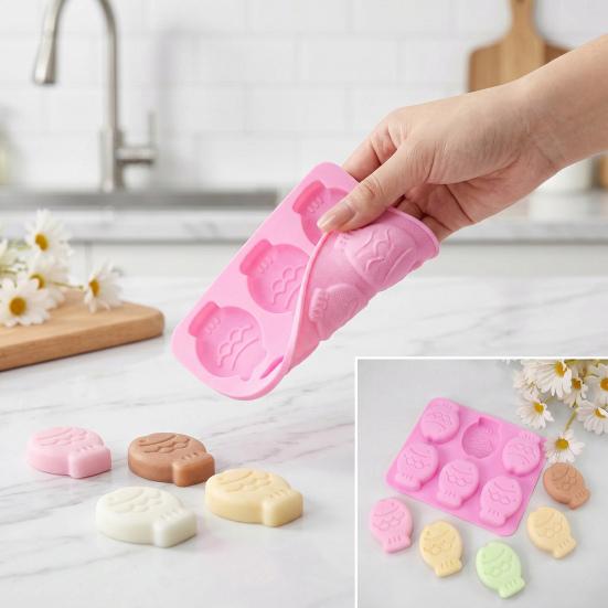 Cartoon Fish Shape Silicone Mold Cake Chocolate Tray for Fondant Mousse Soap Candle Reusable Flexible Baking Mold