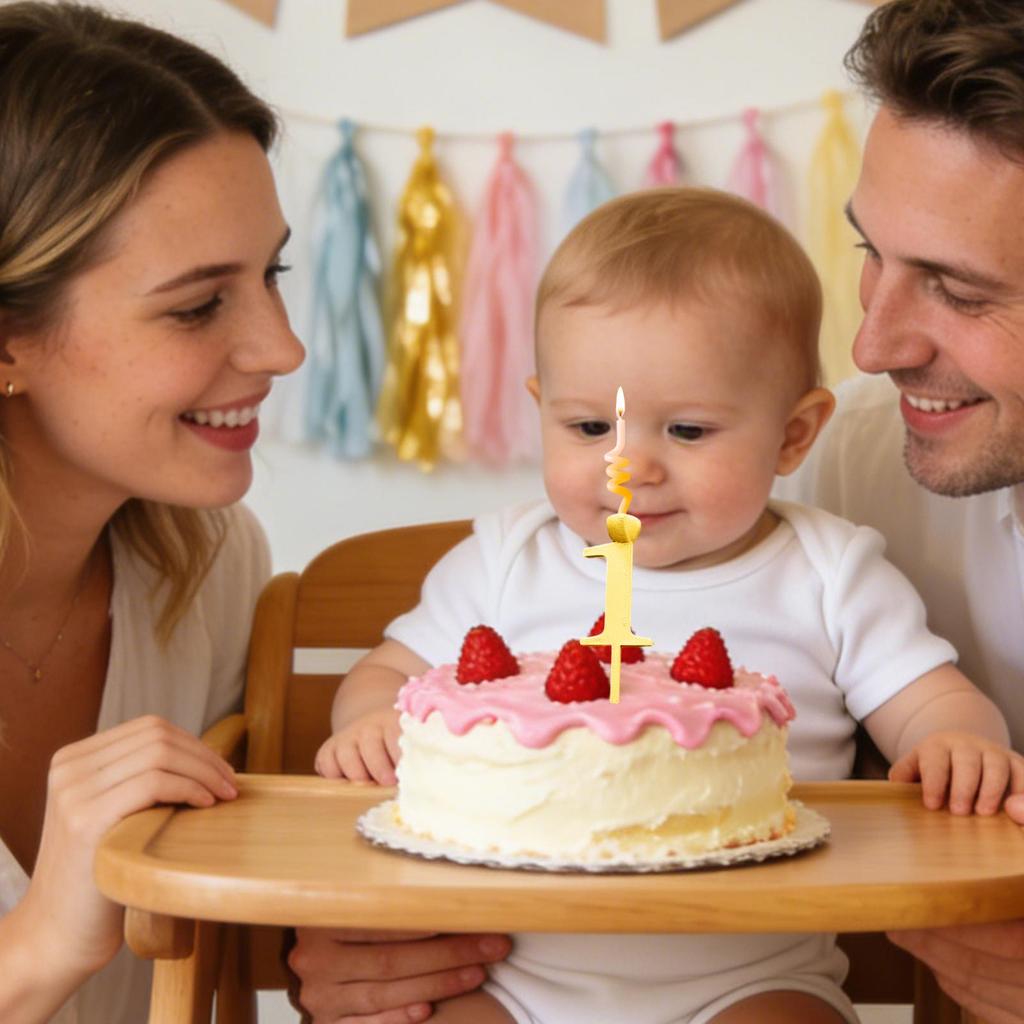 Digital Birthday Cake Candles Number Candlestick Free Combination Reusable for Celebration Kids Adults Party Cake Top Decor Prop