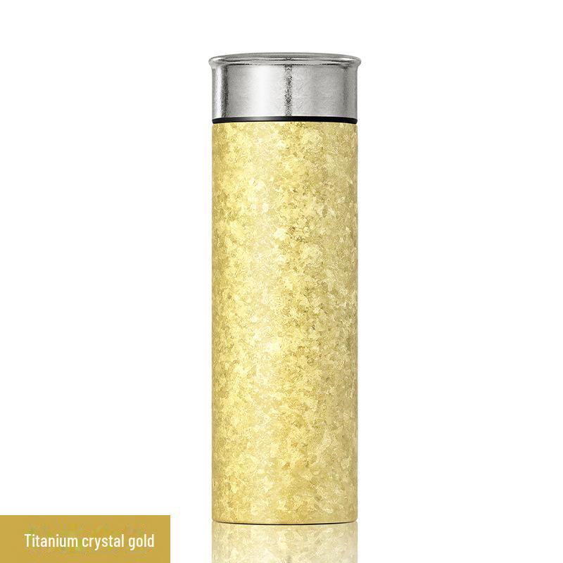 Titanium Crystal Pure Thermos Cup - 430ml | High-End Titanium Tea Cup for Car & Everyday Use | Fashionable Unisex Design