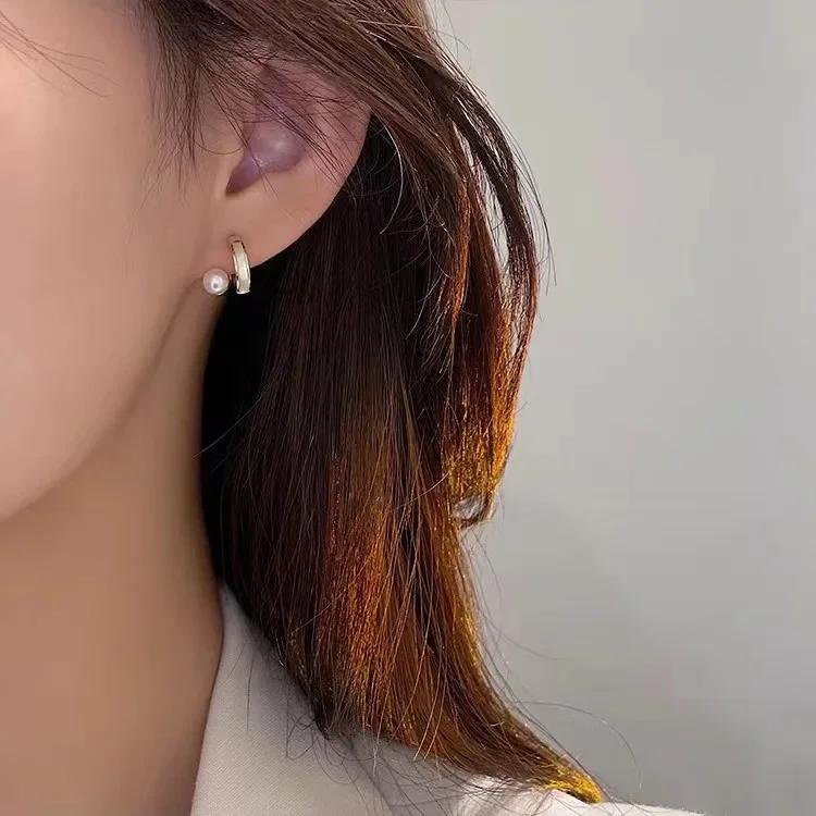 Summer Fashion Simple Small Drop Glaze Pearl Womne Earrings Delicate Christmas Party Girls Luxury Jewelry Accessories Gifts