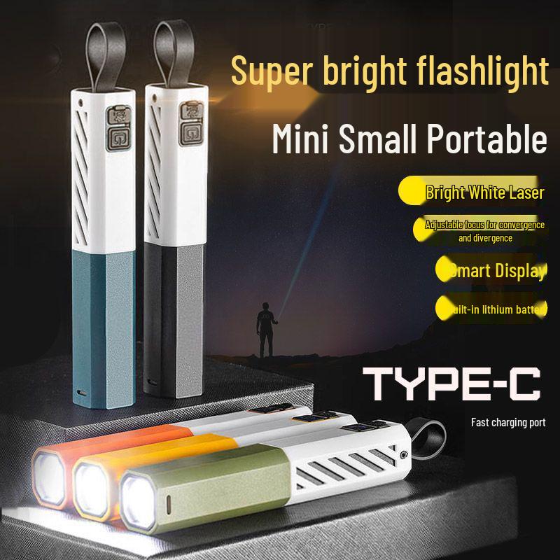 Compact Rechargeable Flashlight: Super Bright, Long-Range, Multi-functional for Outdoor and Household Use