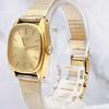 Used Working Item LONGINES Ladies Watch Square Gold Rectangular Golden Metal Band Vintage Antique Women