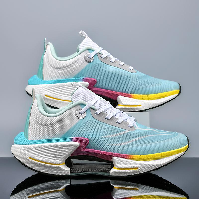 Carbon Plate Air Cushion Men Sports Running Shoes Marathon Breathable Lightweight Women's Comfortable Athletic Nonskid Sneakers