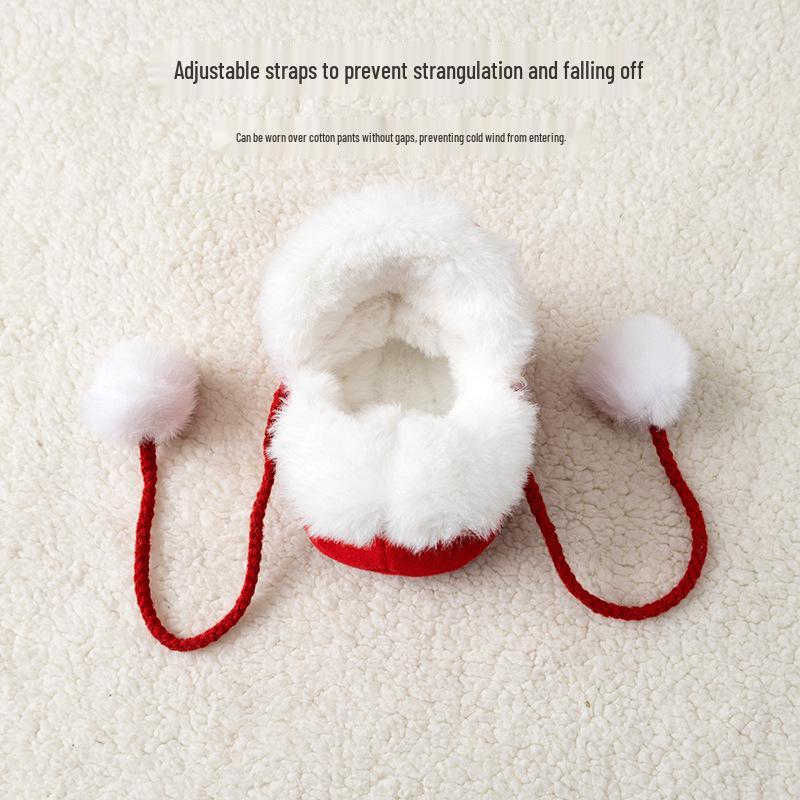 Fleece-Lined Newborn Winter Baby Shoes - Soft Sole, Warm First Steps Footwear