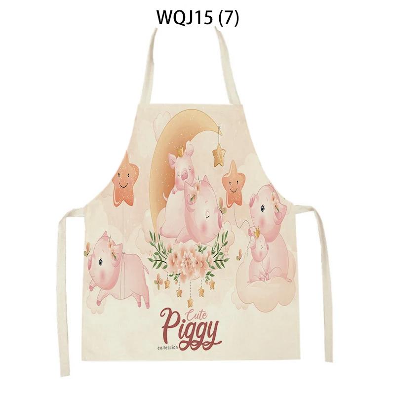 Women Men Animal Style Cooking Kitchen Aprons Koala Bear Hedgehog Fox Printed Home Sleeveless Aprons Cleaning Supplies