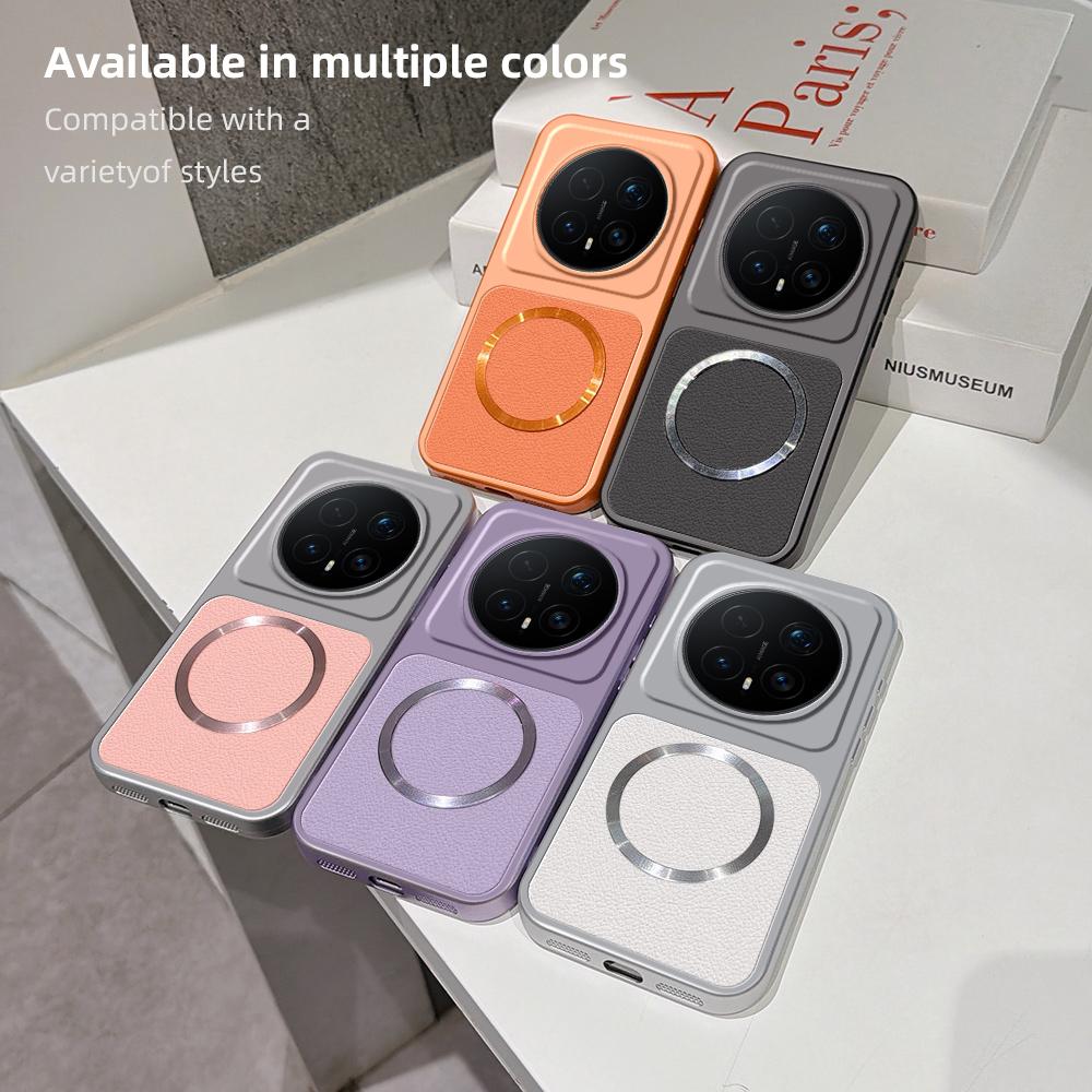For Honor Magic 8 Pro Case New Lychee Pattern CD Magnetic Ring Ultra-Thin Cover For Honor Magic8 Pro Shockproof Bumper Funda