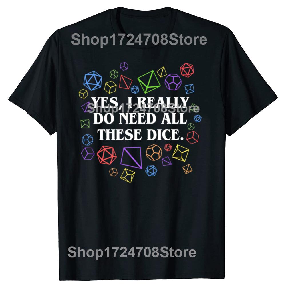 Men Women Dungeon And Dragon Dice Tabletop RPG T Shirts Accessories DND Game 100% Cotton T-shirt Clothes Fashion Tee Shirt