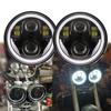 2x 5.75" Fit For Indian Scout Bobber Rocket 3 LED Headlight Hi/Lo Beam Projector