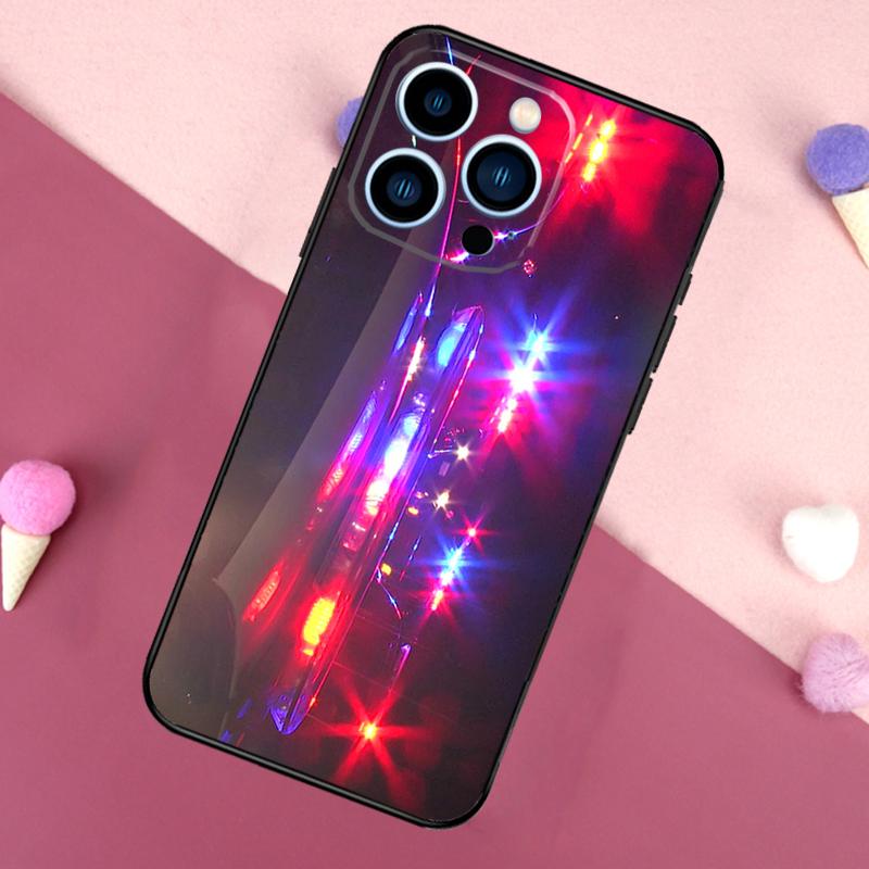 

Police Cars Light At Night Case For iPhone 15 16 Pro Max 11 12 13 Mini 14 15 Pro Max 15 Plus XR 16e Phone Back Cover iPhone 13