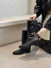 Women's boots can be piled up, the inner height of the folds is increased, the short tube is folded, and the fashion western thick head new boots