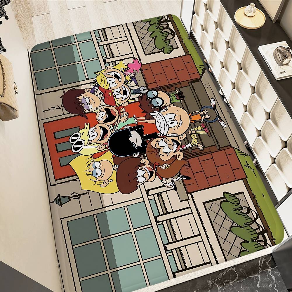 Anime T-The Loud House Kitchen Mat Kids Room Bedroom Decoration Balcony Anti-Slip Doormat Living Room Alfombra