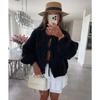 Solid Color O-neck Lace-up Knitted Cardigan Women Autumn Winter Streetwear Casual Simplicity Sweater Coats