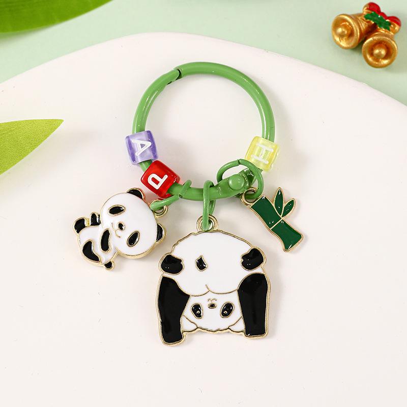 Chinese Style Panda Keychain Pendant - Cartoon Design, Creative Bag Ornament, Small Gift
