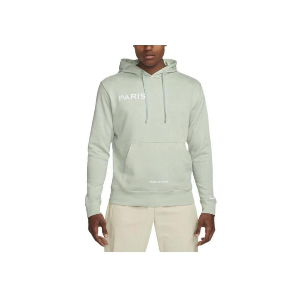 Nike Kangaroo Pocket Hoodie With Logo Print Men Tops Light-Green DN1317-017