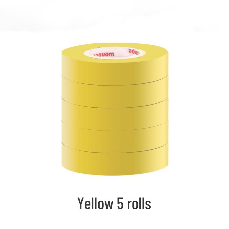 Waterproof Electrician's Insulating Tape, 15m, Wear-Resistant, Available in Red, Yellow, Blue, Green, Black, and White, Width Options: 10/30/50mm