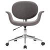 Dining Chair Swivel Grey Fabric