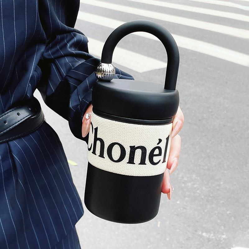 

Stainless Steel Vacuum Coffee Cup With Thickened Body For Women And Men чёрный