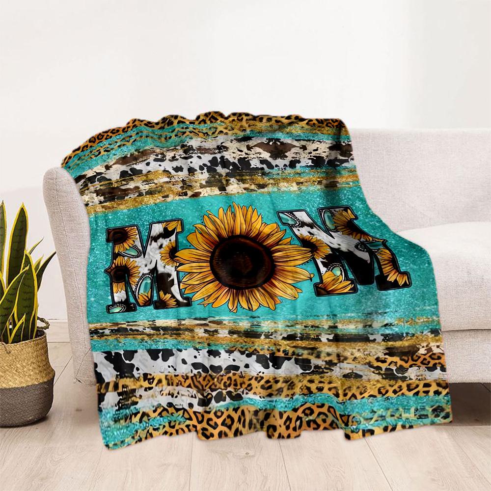 1pc Sunflower Pattern Blanket Comfortable Soft Lightweight Perfect for Travel Camping Picnics Sofa Office Bed Living Room Ideal Gift for Friends