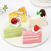 PU Dessert Pinch Toy Slow Rebound Fidget Toy New Triangle Cake Squeeze Toys  Key Decoration