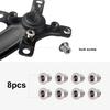 8Pcs Pack Mountain Road Bicycles Chain Wheel Crankset Locking Screws Bolts Parts