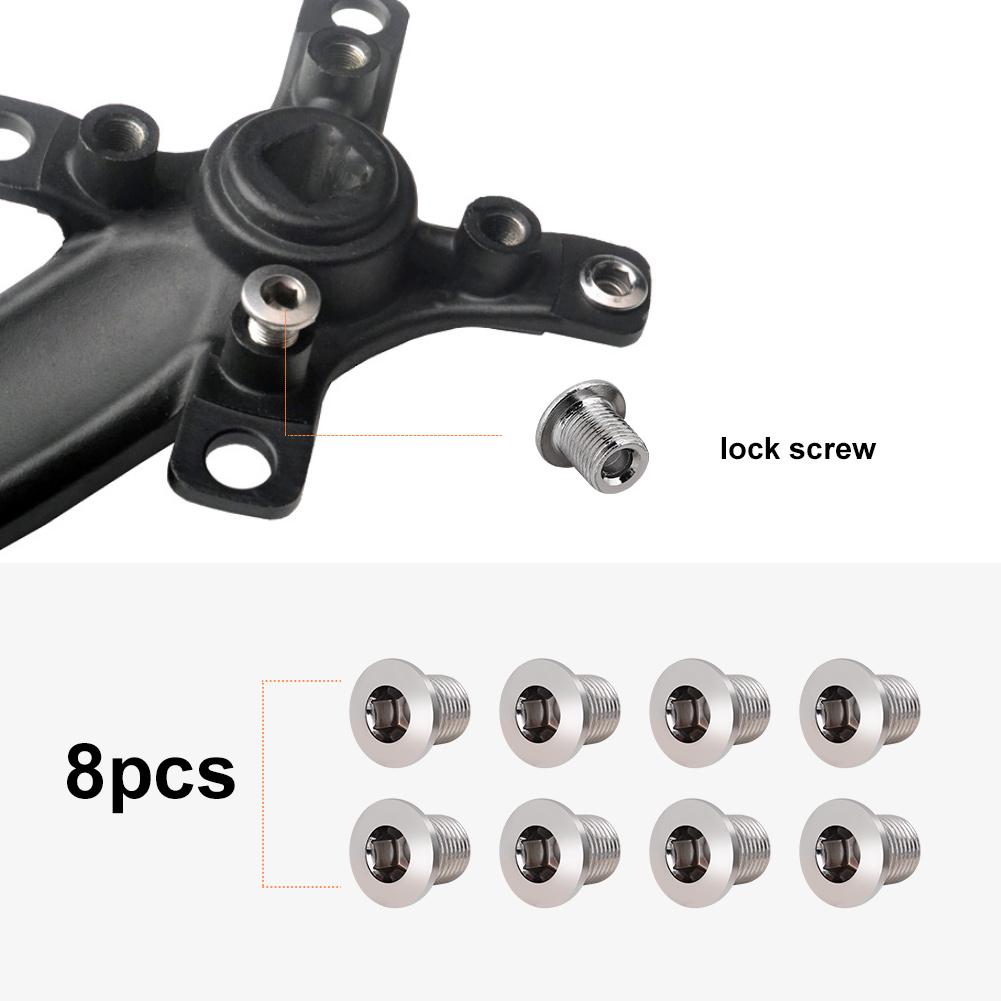 8Pcs Pack Mountain Road Bicycles Chain Wheel Crankset Locking Screws Bolts Parts