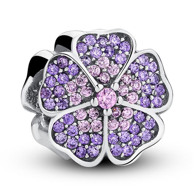 2022 New 925 Sterling Silver Butterfly of Flower Fit Original Charm Bracelet DIY Fashion Silver 925 Jewelry Making