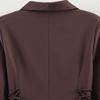 2025 European Winter Satin Patchwork Lace-up Slim Blazer