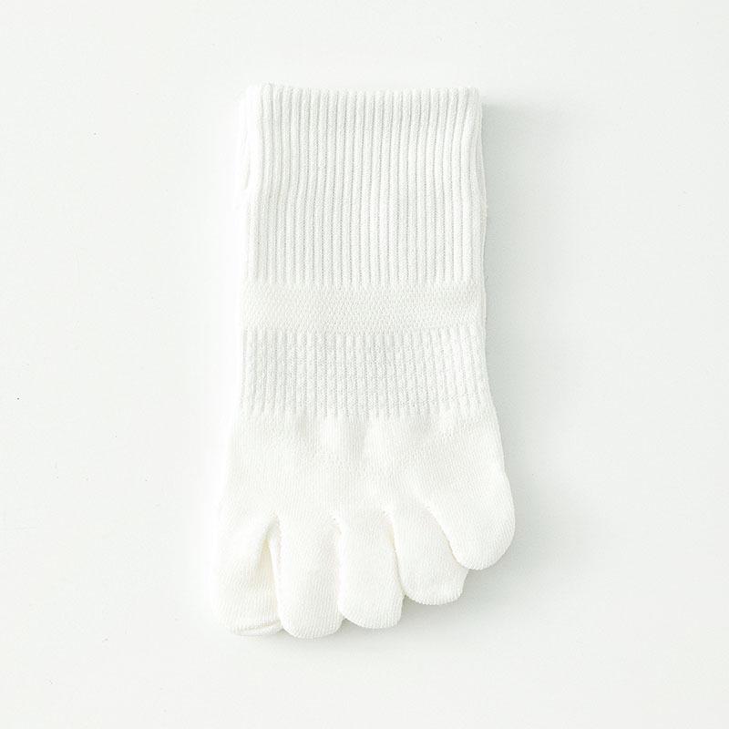 Damskie oddychające bawełniane skarpetki z siateczki na palce - Pięciopalczaste, Przeciw otarciom, Jednokolorowe, Krótkie letnie skarpetki sportowe
