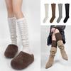 New Knitted Hollow Calf Socks Warmth Harajuku Street Stacked Long Tube Socks Casual Breathable Mid Tube Socks Women Girls