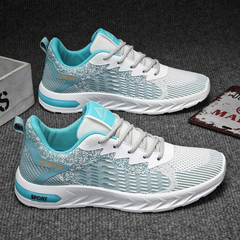 Men's Lace Up Breathable Running Shoes Lightweight Casual Sports Shoes Korean Version Trendy Mesh Summer Lightweight Deodorizing