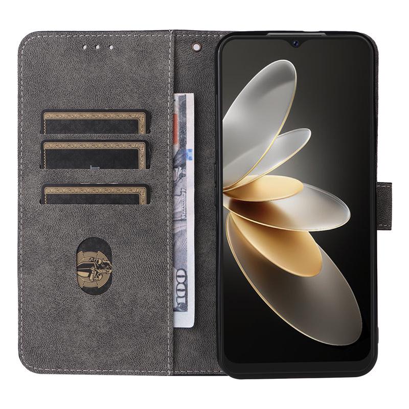 Cooper Cubot P80 Leather Phone Case with Card Slot, Stand, and Lanyard