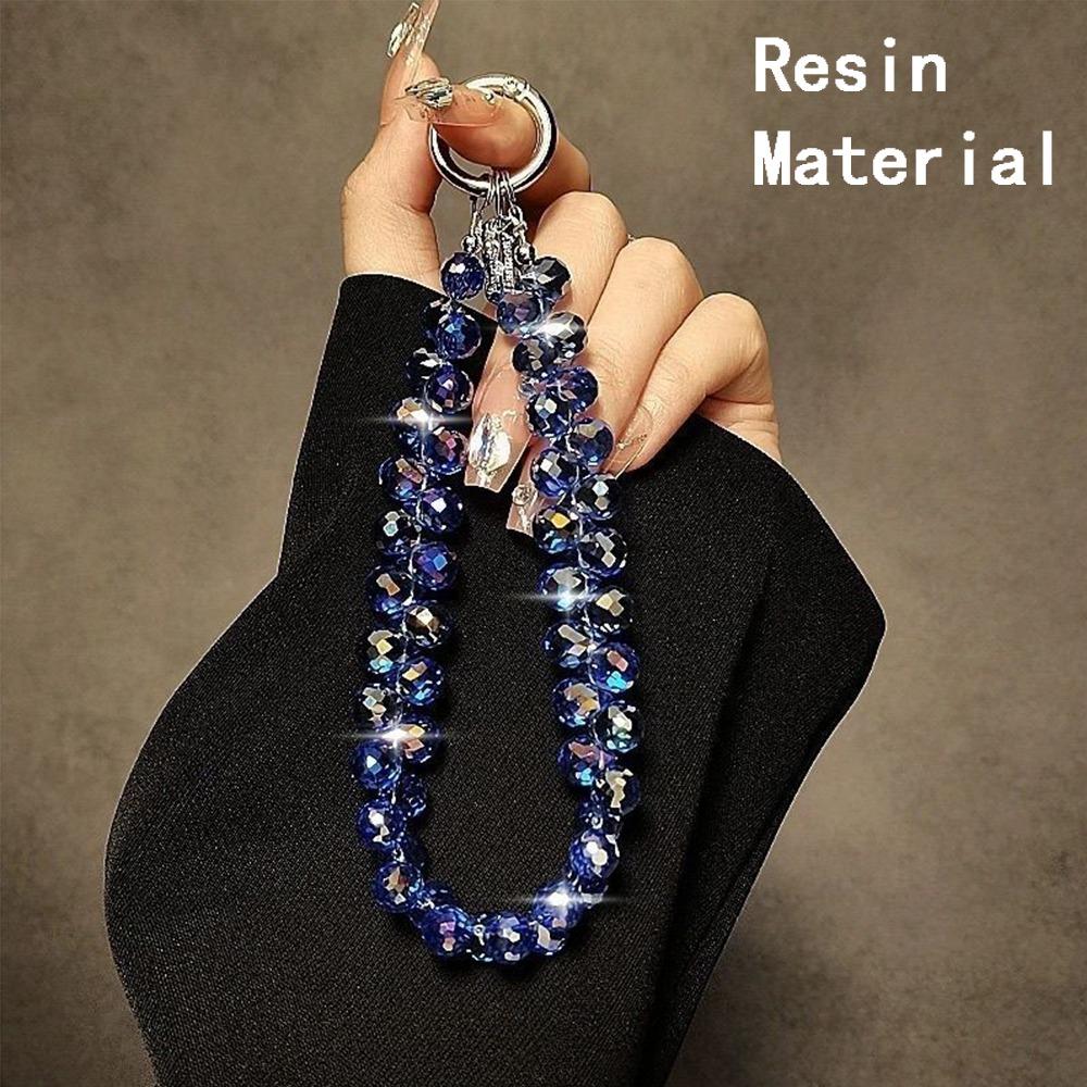Stylish Glitter Crystal Bead Pendant Detachable Transparent Crystal Bead Keychain Colorful Bag Pendant for Women Girls
