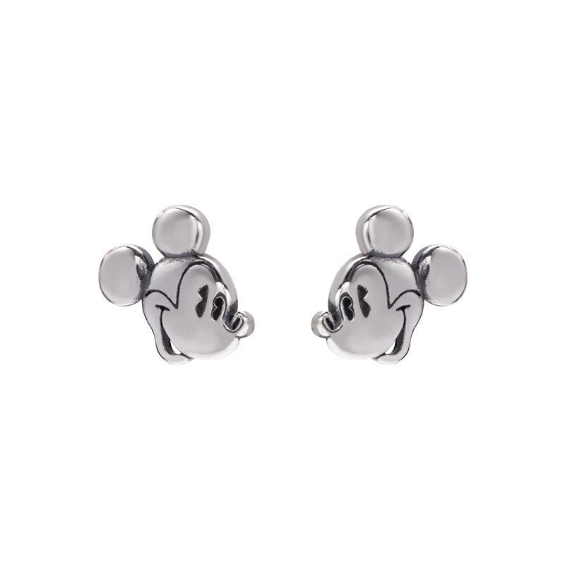 Fashion Simple Cartoon Mickey Mouse Hollow Small Stud Earrings For Women