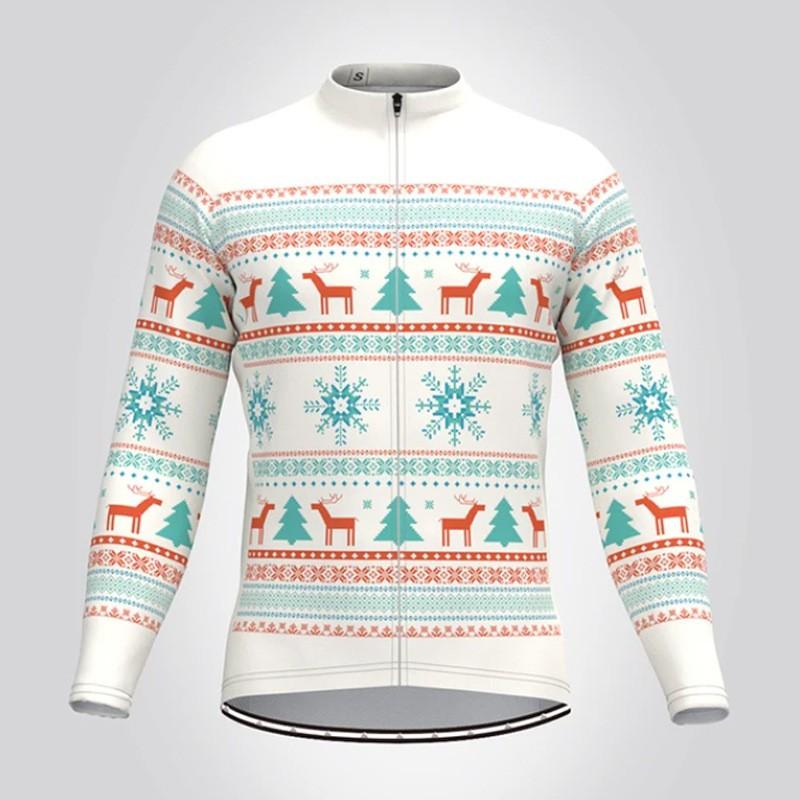 Fleece Cycling Jersey Winter Thermal Long Sleeve Sweater Knit Bike Top Men Women XS