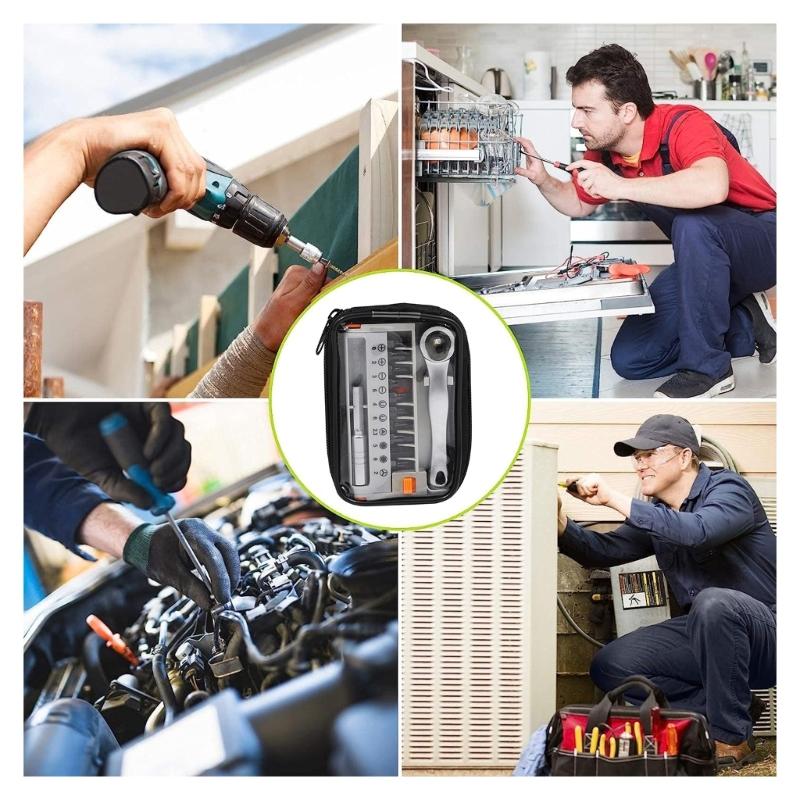 1/4Inch Ratcheting Wrenches Drive Ratcheting Wrenches Tool Multifuntion Quick Release DIY Hand Tool Ratcheting Handle Wrenches