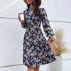 Autumn New Skirt Long-sleeved Lapel Pleated Dress