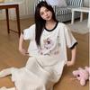 Girls Cute Dress Inner Home Wear Big Size Cartoon Cute Women Casual Dress Black Fashion Female Leisure Dress