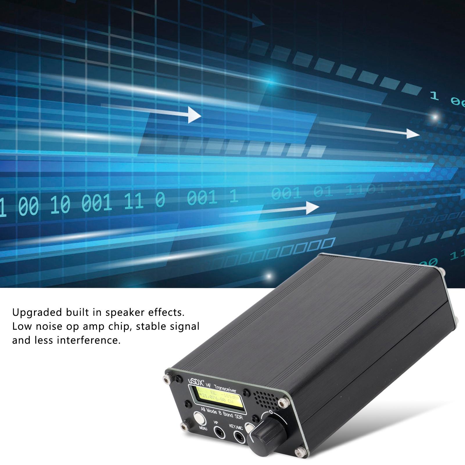 

8-діапазонний радіопередавач-приймач Повнорежимний HF SDR QRP SSB Передавач-приймач Роз єм антени BNC Комплект мікрофона для передавача-приймача 100-240В US