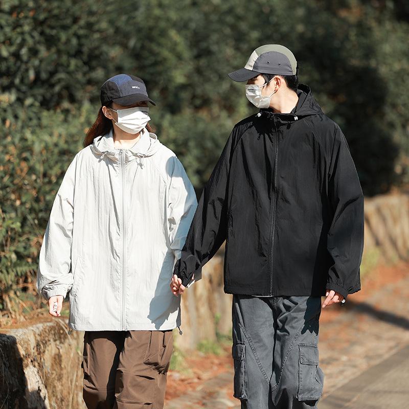 Dopamine Summer Couple UV Protection Hooded Skin Clothing Sunscreen Clothing Outdoor Men's and Women's Sunscreen Clothing Fishing