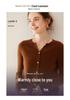 Women's Cable Knit Cashmere Cardigan: Round Neck, Long Sleeve, Buttoned, Versatile Autumn/Winter Sweater.