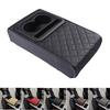 Universal Car Armrest Box Pad Armrest Elbow Support Cushion Mat with Cup Holder
