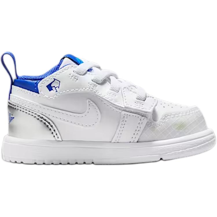 Jordan 1 Low Alt Sneaker Comfortable Non-Slip Durable Low-Top Walking Shoes Baby Sneaker White Blue HJ9957-100