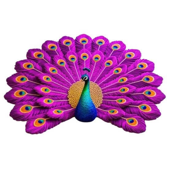 Tapete de Chão Estampa Pavão 3D Macio Antiderrapante Decorativo Tapete Casa Sala de Estar Quarto Porta Fácil de Limpar Carpete