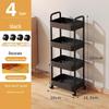 Mobile Snack Storage Rack with Wheels - Versatile Kitchen Shelf Trolley