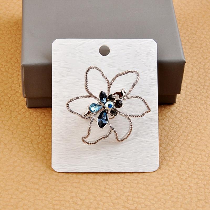 100 Stück 7X7cm Kraftpapier Brosche Anstecknadel Karten zum Verkauf von Schmuck Perfekt für Kleinunternehmen Einzelhandel Boutique Auslage