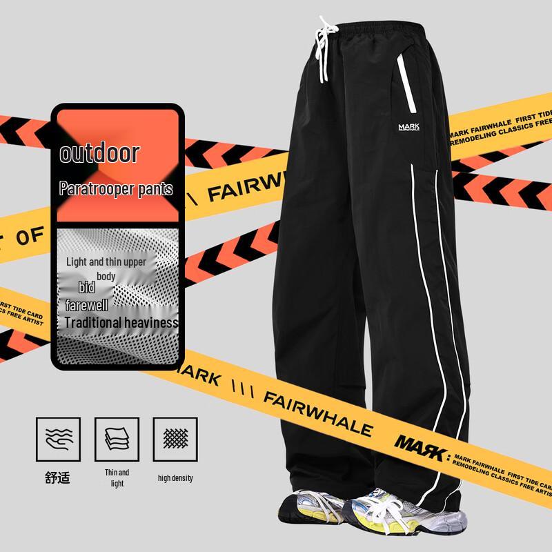 MARK FAIRWHALE Unisex Outdoor Streetwear Straight Leg Cargo Pants S